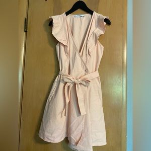 JustFab ruffle wrap mini dress